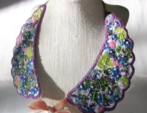 Embroidered Wildflower Collar