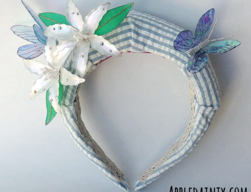 Lily and Butterfly Padded Headband