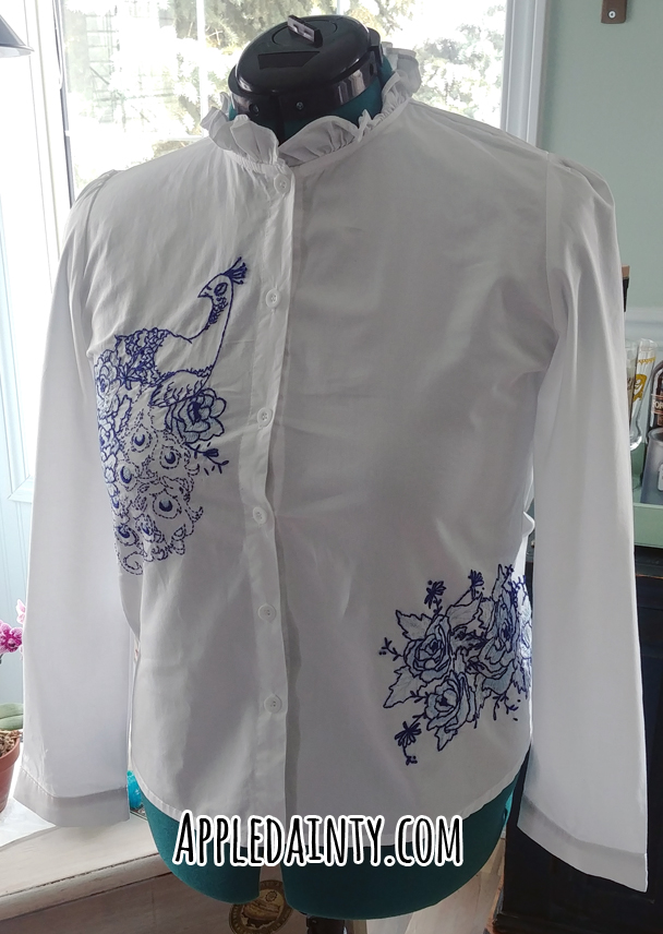 Peacock Embroidered Shirt – Appledainty