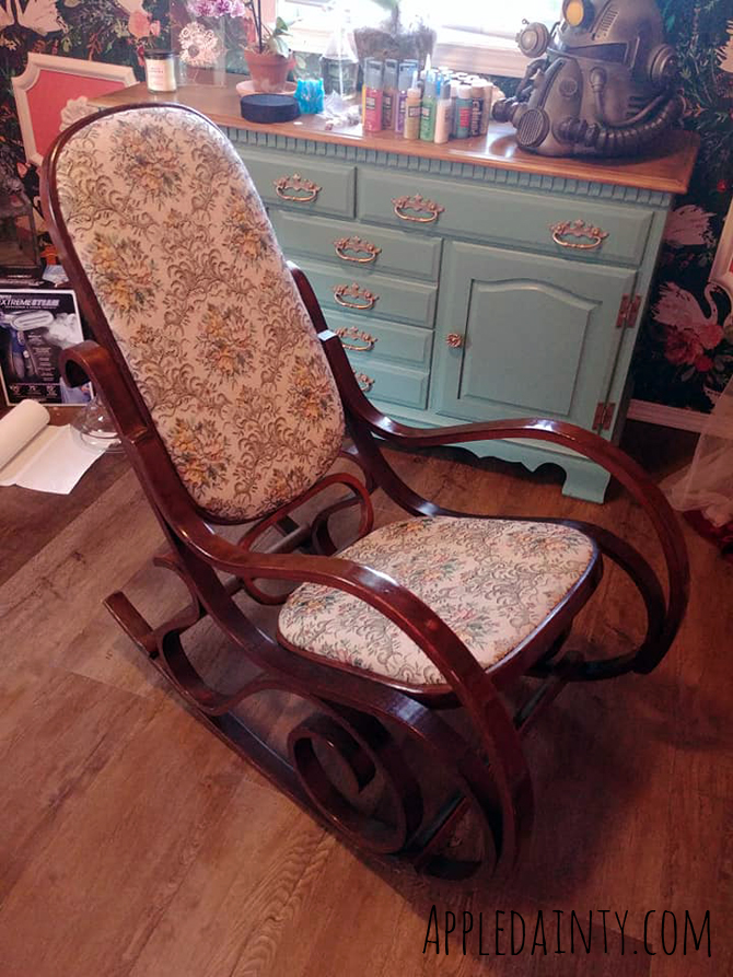 Floral deals rocking chair