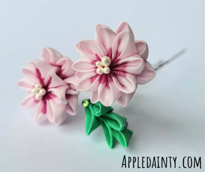 Small Two-Tone Camellia Hair Pin