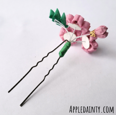 Small Pink Cherry Blossom Hair Pin 1 - Image 3