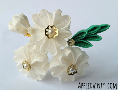 Small White Cherry Blossom Hair Pin 1 - Image 2