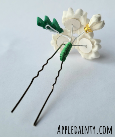 Small White Cherry Blossom Hair Pin 1 - Image 3