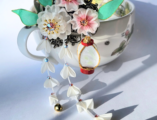 The Afterglow Collection: Cherry Blossom & Lantern Brooch